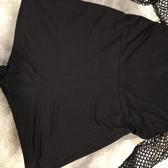 ASOS Fishnet sleeved romper: US 14 - Picture 3 of 8